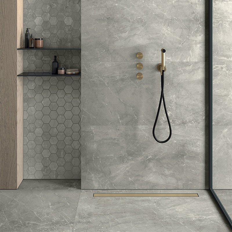 Grey Marble Muse 2 stone wall tile floor bathroom shower toronto ontario canada