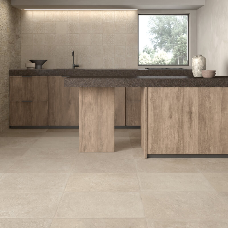 beige stone wall tile floor kitchen backsplash shower Holten Impex Toronto Ontario
