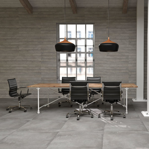grey cement accent wall tile floor kitchen backsplash toronto ontario