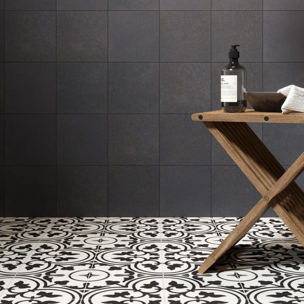 reverie 1 encaustic decor pattern accent wall tile floor bathroom shower toronto canada