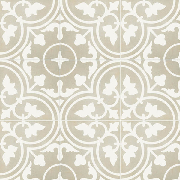 beige encaustic decor pattern accent wall tile floor bathroom shower toronto ontario